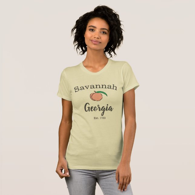 Savanne-Georgia-Pfirsich-T - Shirt für Frauen 2 (Vorne ganz)