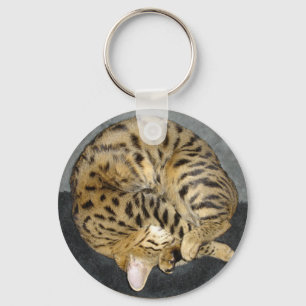 Savanne-Katzen-Schlüsselanhänger Schlüsselanhänger
