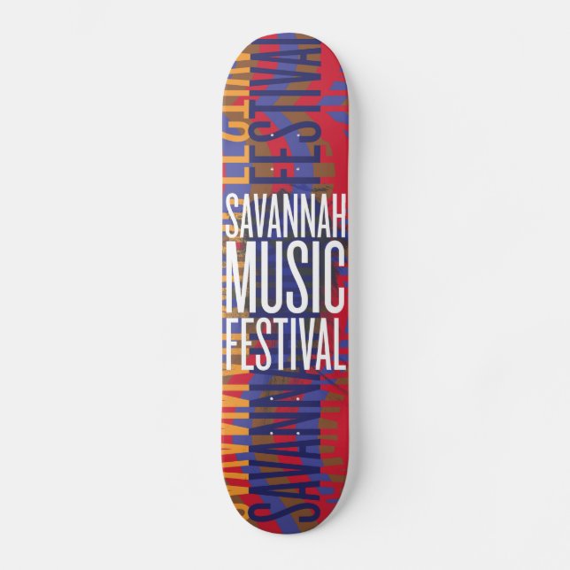 Savanne-Musik-Festival Skateboard (Vorderseite)