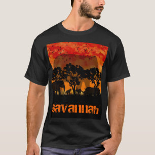 Savannet-shirt für Mannafrikanerthema T-Shirt