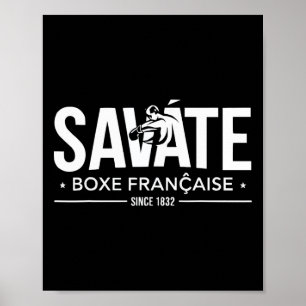 Savate-Trainer Französische Kampfkunst Kickboxen _ Poster