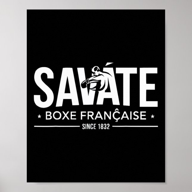 Savate-Trainer Französische Kampfkunst Kickboxen _ Poster (Vorne)