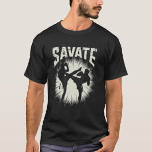 Savate-Trainer Französische Kampfkunst Kickboxen T-Shirt