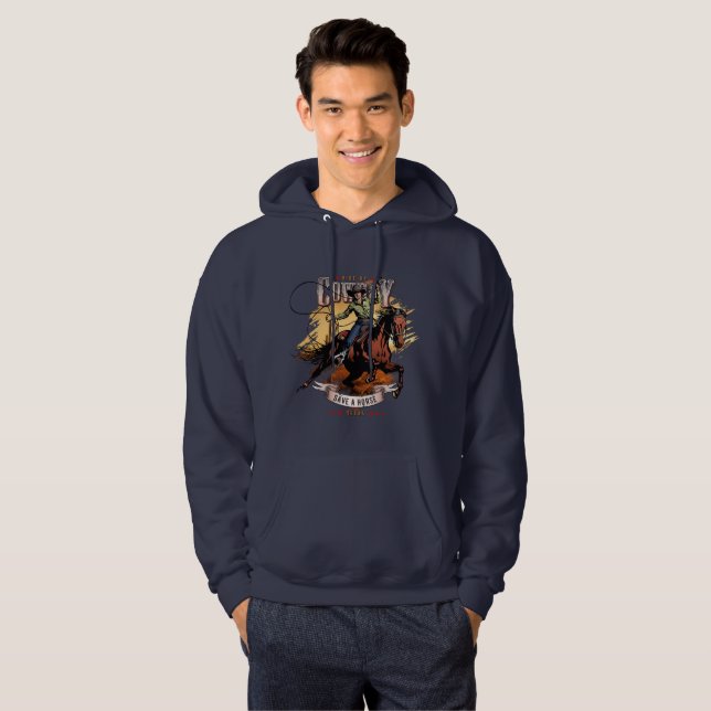 Save A Horse; Ride A Cowboy | Men  Hoodie (Vorne ganz)