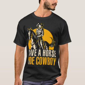 Save A Horse Ride Cowboy Funny Retro Design T-Shirt