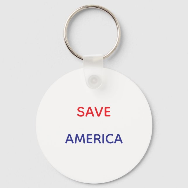 SAVE AMERICA ROUND KEYCHAIN SCHLÜSSELANHÄNGER (Vorderseite)