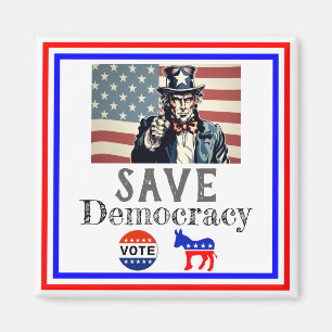 Save Democracy Magnet