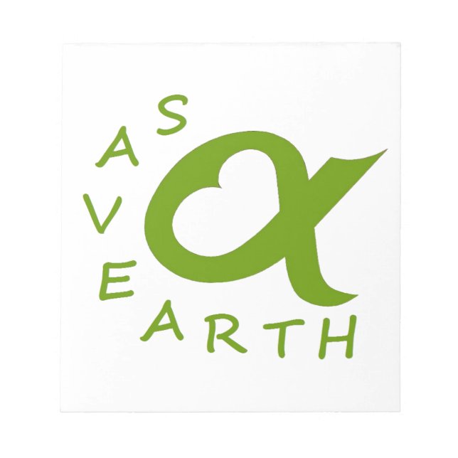 Save Earth Planet Notizblock (Vorderseite)