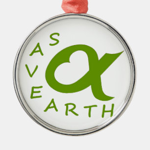 Save Earth Planet Ornament Aus Metall