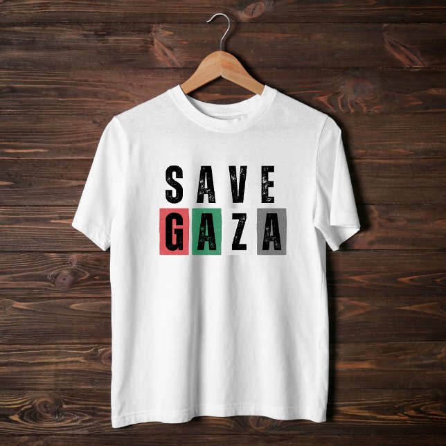 SAVE GAZA t-shirt blanc pour homme (Créateur téléchargé)