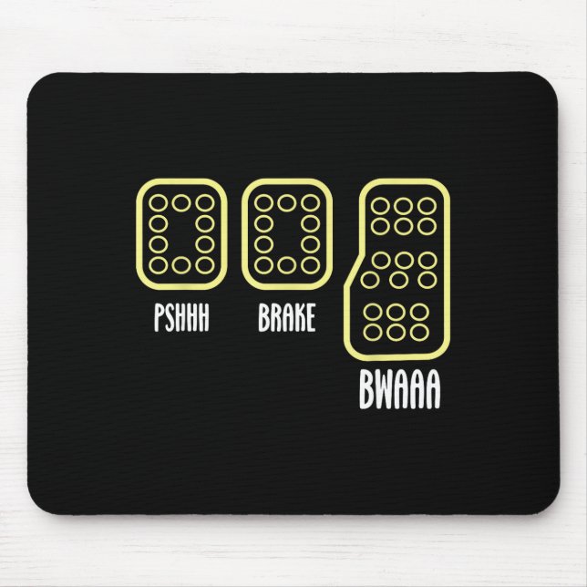 Save Manual Pedal Shift Diagram Car Racing Funny Q Mousepad (Vorne)