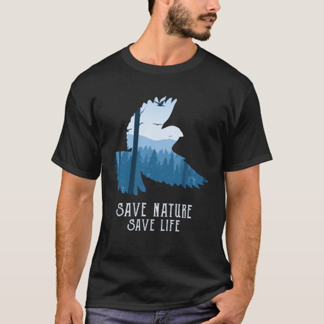 Save Nature Save Life environmental Care Earth Car T-Shirt (Vorderseite)