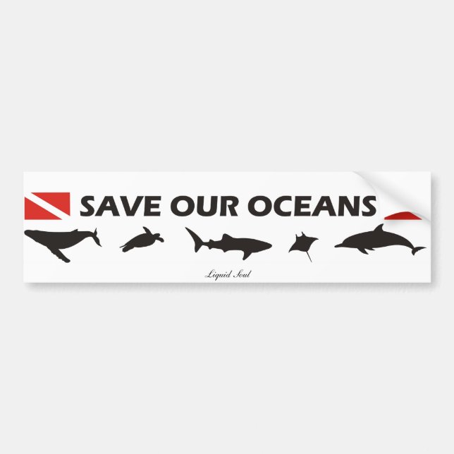 Save Our Oceans - Sticker Autoaufkleber (Vorne)