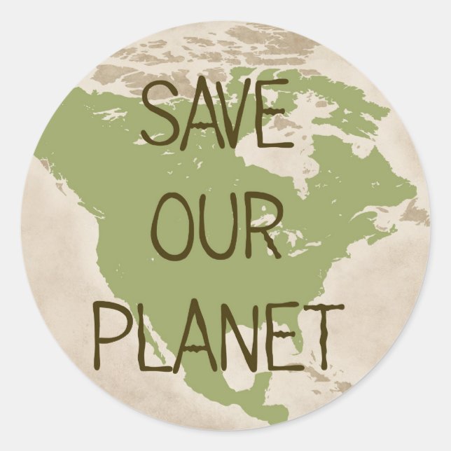 Save Our Planet — stickers USA (Devant)
