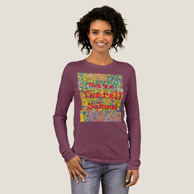 Save Terrell School abstract art Tri-Blend Shirt (Volle Vorderseite)