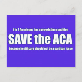Save the ACA Postcard Postkarte