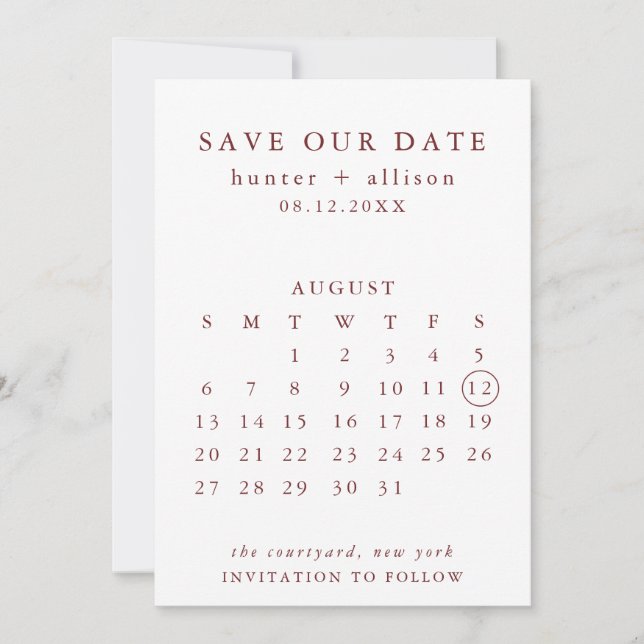 Save the Date (Vorderseite)