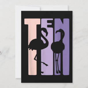Save The Date 10e anniversaire cadeau I Flamant rose I 10 ans