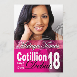Save The Date 18e Anniversaire Cotillion Début Enregistrer la Da