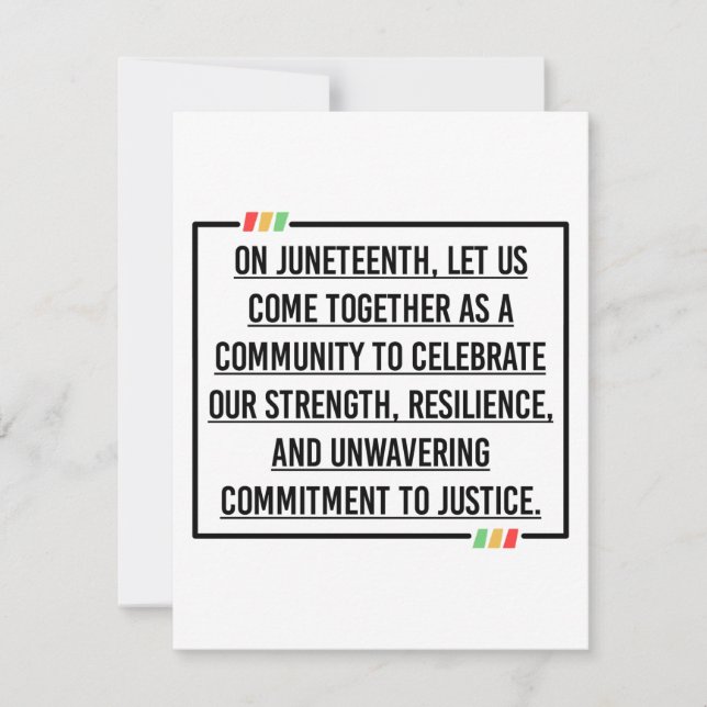 Save The Date 19°, Liberté des Afro-Américains. (Devant)