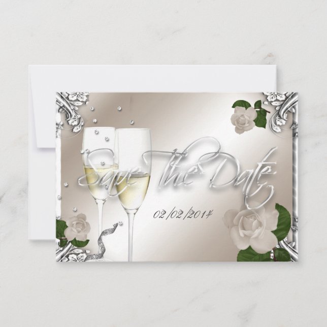 Save the Date 25-jährige Hochzeit (Vorderseite)