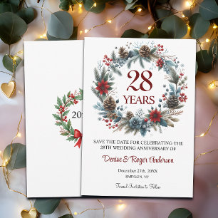 Save The Date 28e anniversaire du Mariage hiver