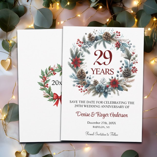 Save The Date 29e anniversaire du Mariage hiver (Créateur téléchargé)
