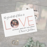 2 Photo Corinthians Love Wedding Save Date