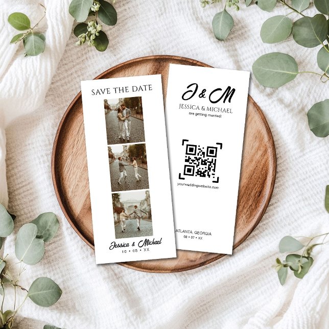 Save The Date 3 Photo Booth QR Code Mariage (Créateur téléchargé)