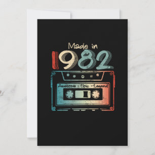 Save The Date 40 Cadeaux Anniversaires Année Vieux Fait en 1982 