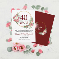40th Wedding Ruby Roses Anniversary