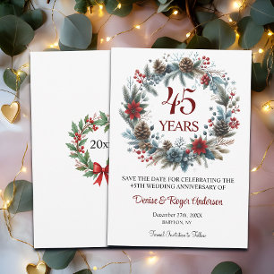Save The Date 45e anniversaire du Mariage Sapphire hiver