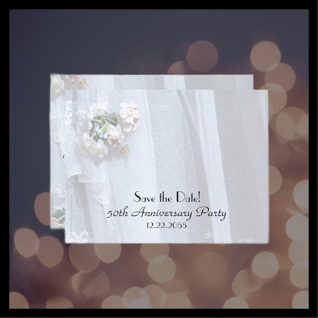 Save the Date 50 Jahre Party Ankündigungspostkarte (Von Creator hochgeladen)