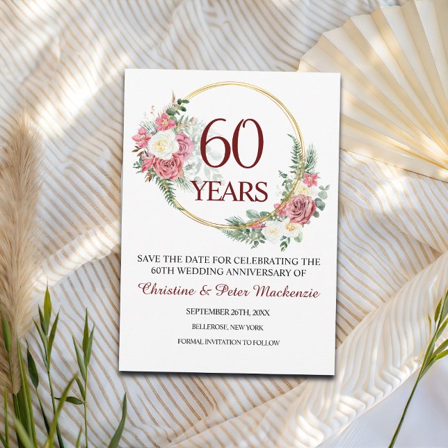 Save The Date 60e anniversaire du Mariage Diamond (Créateur téléchargé)