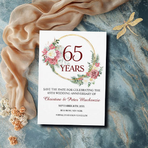 Save The Date 65e anniversaire du Mariage Blue Sapphire