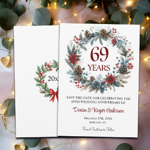 Save The Date 69e anniversaire du Mariage hiver