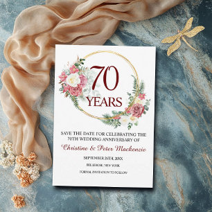 Save The Date 70e anniversaire du Mariage Platinum