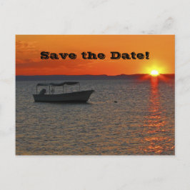 Save the Date 90. Geburtstagsparty, Fischerboot Ankündigungspostkarte