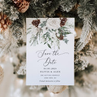 Save The Date À feuillage persistant élégant Enregistrer la date