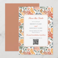 Abstrait Floral & Oiseaux Mi-siècle Mariage modern