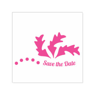 Save the Date Abstrakte Blätter Permastempel