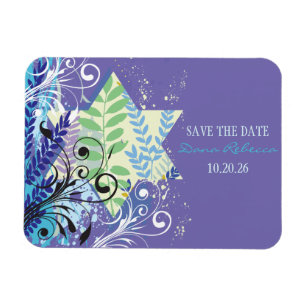 Save the Date ABSTRAKTER FLORAL STAR Bat Mitzvah Magnet