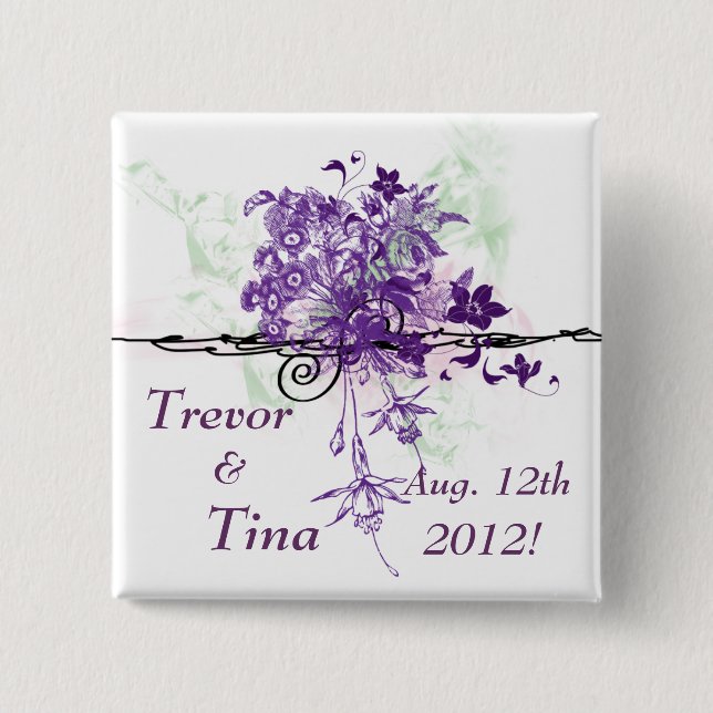 Save the Date abstraktes Button (Vorderseite)