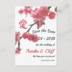 Save The Date Accueil Printemps Sakura Love Symbole Enregistrer 