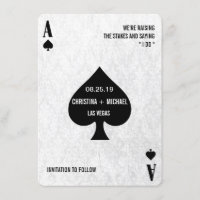 Ace of Spades Modern Chic Photo Enregistrer la dat