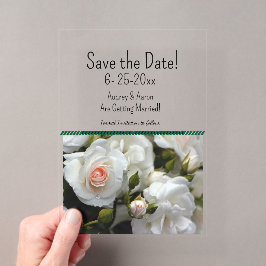 Save the Date Acryllenrosen Acryleinladungen