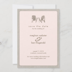 Save The Date Adirondack chaises Mariage Enregistrer la date