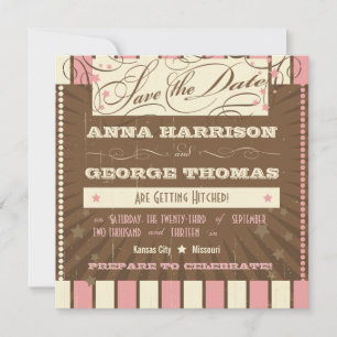 Save The Date Affiche Rustique : Mousse de Fraises Date à Sauveg