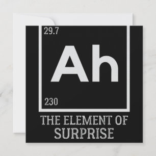 Save The Date Ah the Element of surprises