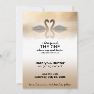 Save The Date Aimer Swans